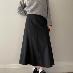 Talbots wool black long midi/maxi skirt